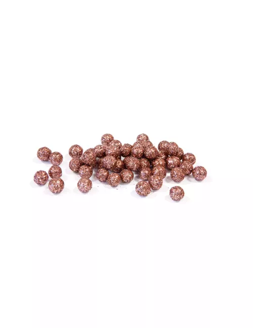 Photo du produit Mini boules pailletées rose gold 8 mm 10 gr