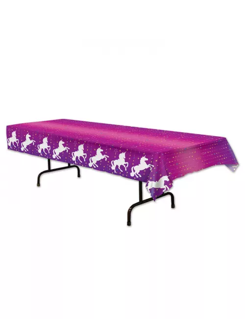 Photo du produit Nappe en plastique licorne violette 137 x 274 cm
