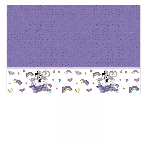 Photo du produit Nappe en plastique Minnie et la licorne 120 x 180 cm