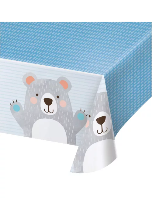 Photo du produit Nappe en plastique Petit Ours Gris 137 x 259 cm