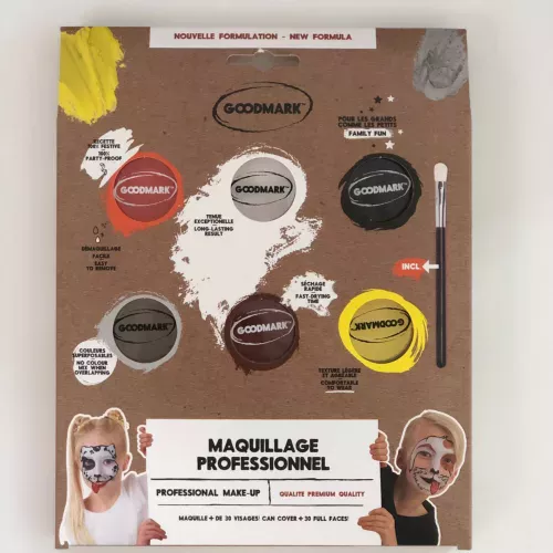 Photo du produit Palette de maquillage à l'eau thème animaux 6 x 4g
