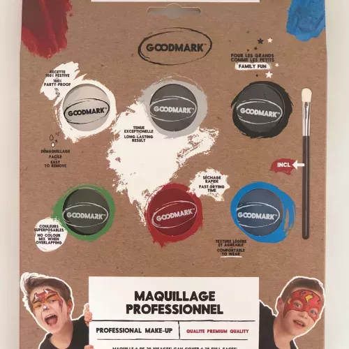 Photo du produit Palette professionnelle maquillage à l'eau thème garçon 6 x 4 g