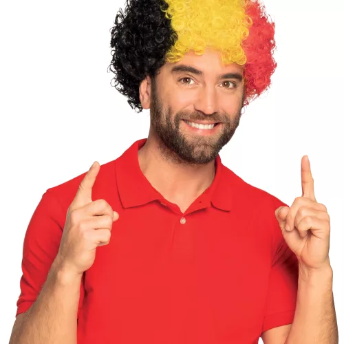 Photo du produit Perruque afro supporter Belgique adulte