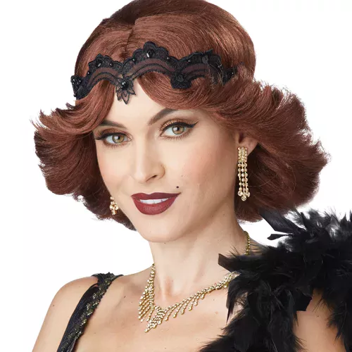 Photo du produit Perruque années 20 rousse femme