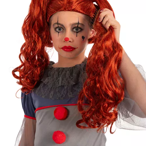 Photo du produit Perruque clown à couette fille