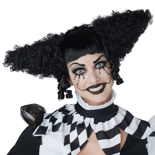 Photo du produit Perruque clown psycho noir femme