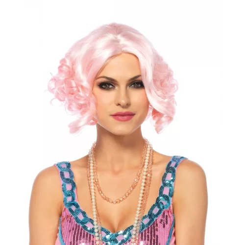 Photo du produit Perruque luxe courte rose femme