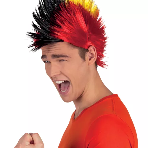 Photo du produit Perruque punk supporter Belgique adulte