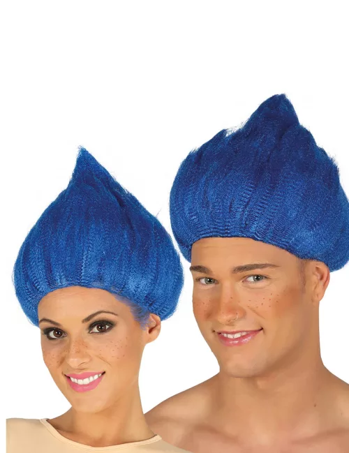 Photo du produit Perruque troll bleue adulte