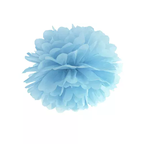 Photo du produit Pompon à suspendre en papier bleu 35 cm
