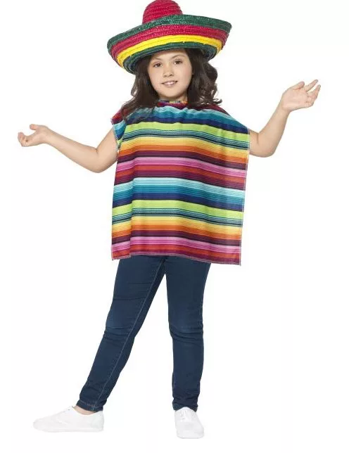Photo du produit Poncho et sombrero mexicain enfant