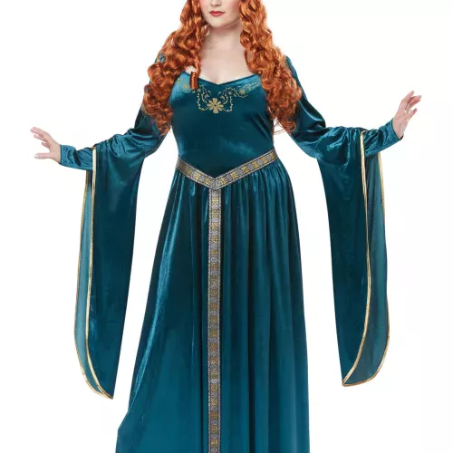 Photo du produit Déguisement princesse médiévale bleue grande taille femme