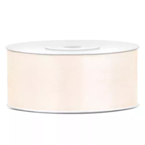 Photo du produit Ruban satin crème 2,5 cm x 25 m