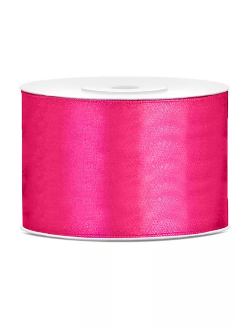 Photo du produit Ruban satin fuchsia 5 cm x 25 m
