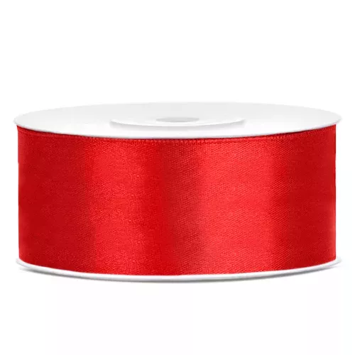 Photo du produit Ruban satin rouge 2,5 cm x 25 m
