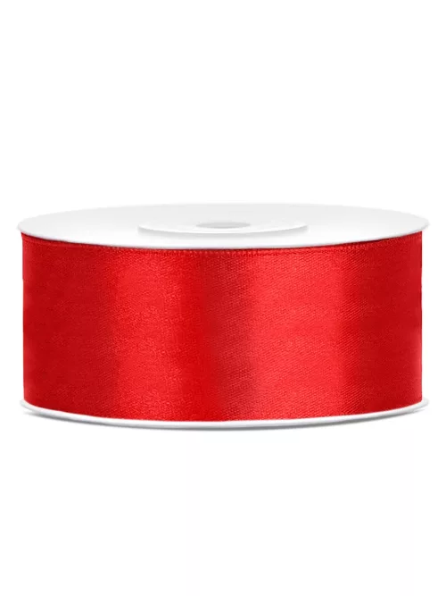 Photo du produit Ruban satin rouge 2,5 cm x 25 m