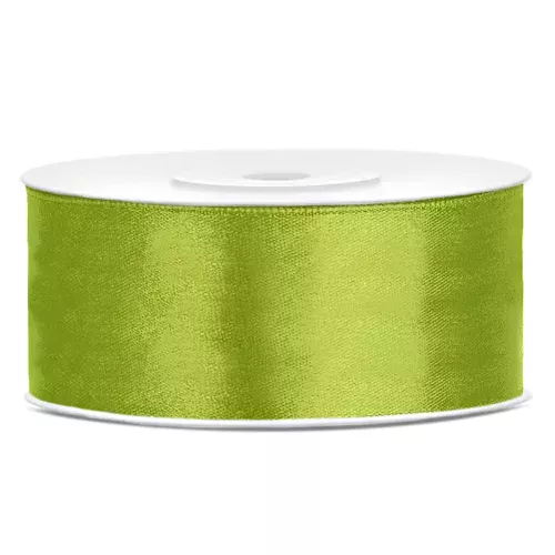 Photo du produit Ruban satin vert pomme 2,5 cm x 25 m