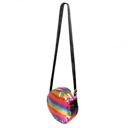 Photo du produit Sac à bandoulière rond holographique arc-en-ciel