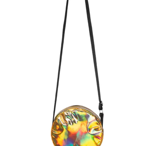 Photo du produit Sac à bandoulière rond holographique doré