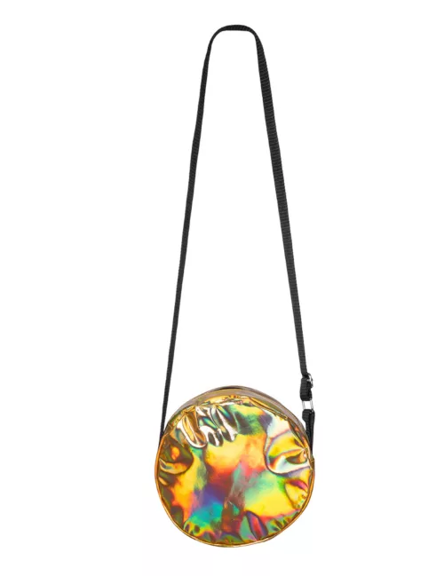 Photo du produit Sac à bandoulière rond holographique doré