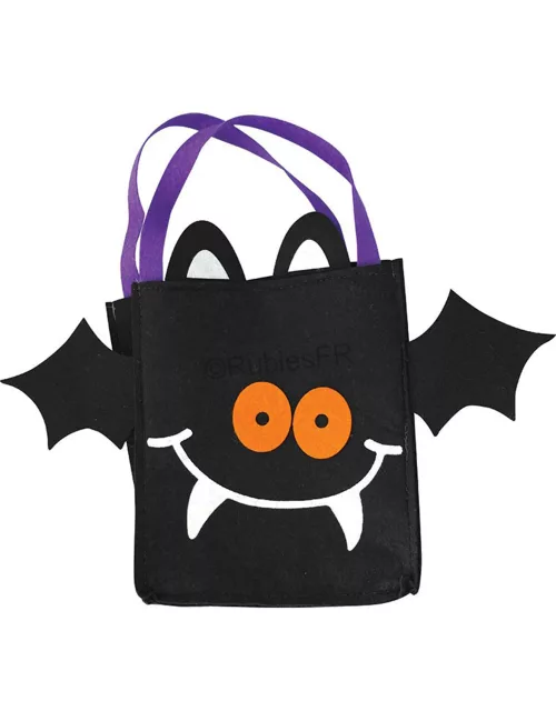 Photo du produit Sac à bonbons chauve souris en feutrine