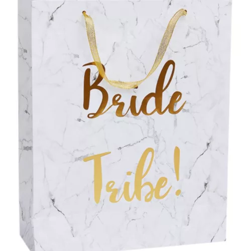 Photo du produit Sac cadeau marbre Bride Tribe EVJF 32 x 25 cm