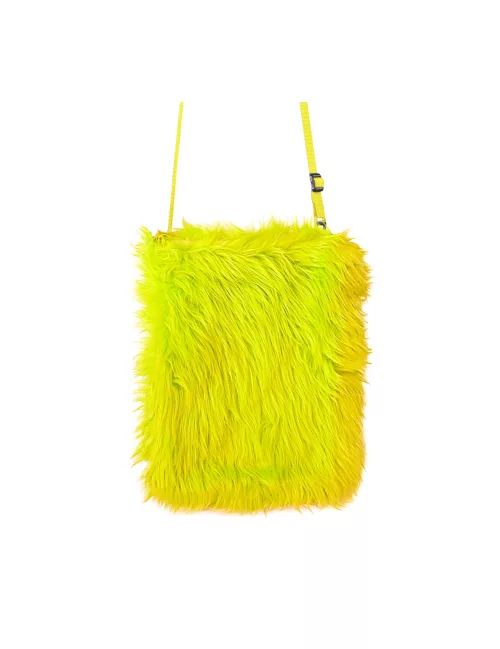 Photo du produit Sac en peluche jaune fluo