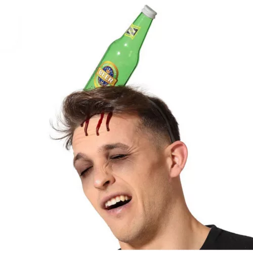 Photo du produit Serre-tête bouteille de bière cassée adulte