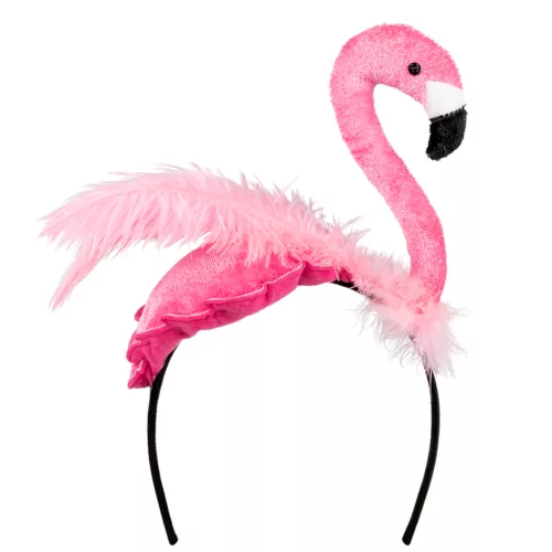 Photo du produit Serre-tête flamant rose plume rose adulte