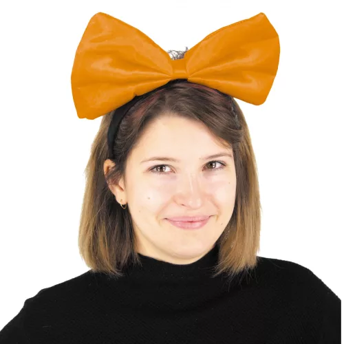 Photo du produit Serre-tête gros n?ud orange fluo adulte