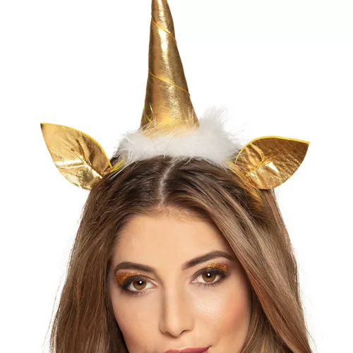 Photo du produit Serre-tête licorne or adulte