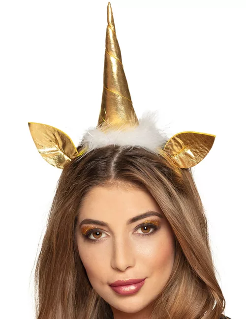 Photo du produit Serre-tête licorne or adulte