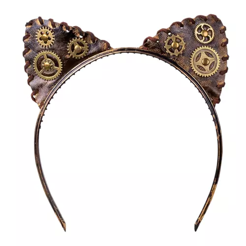 Photo du produit Serre-tête oreilles de chat steampunk adulte