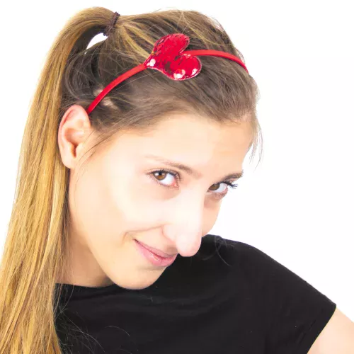 Photo du produit Serre-tête petit coeur sequin adulte