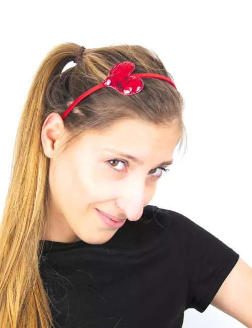 Photo du produit Serre-tête petit coeur sequin adulte