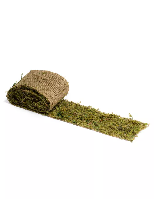 Photo du produit Chemin de table végétal en jute et mousse 10 cm x 2 m