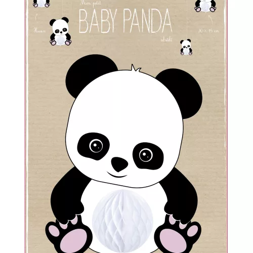 Photo du produit Suspension bébé panda alvéolée 20 cm