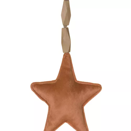 Photo du produit Suspension étoile en velours terracotta 15 cm