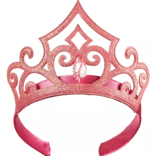 Photo du produit Tiare rose à paillettes Aurore enfant