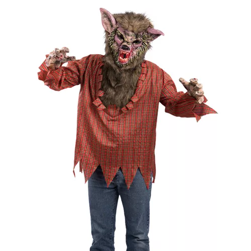 Photo du produit Déguisement tunique et masque loup garou adulte