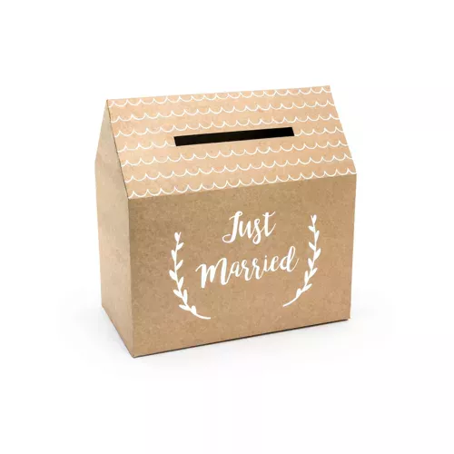 Photo du produit Urne en carton kraft just married 30 x 30,5 x 16,5 cm