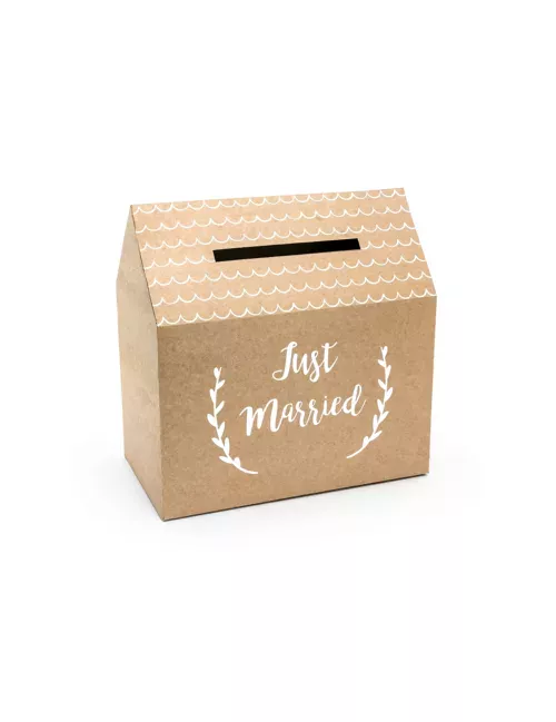 Photo du produit Urne en carton kraft just married 30 x 30,5 x 16,5 cm