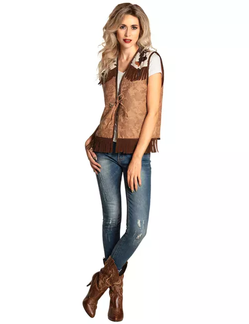 Photo du produit Veste western marron clair femme
