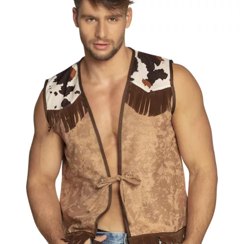 Photo du produit Veste western marron clair homme