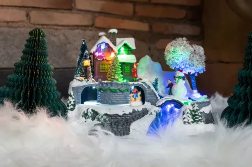 Photo du produit Village de noël lumineux maison 23 x 15 x 16 cm