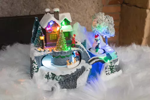 Photo du produit Village de noël lumineux maison 23 x 15 x 16 cm