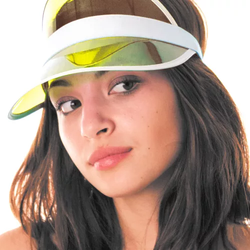 Photo du produit Visière poker jaune adulte