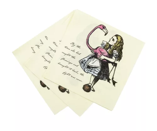 Photo du produit 20 Serviettes en papier Alice au Pays imaginaire 33 x 33 cm