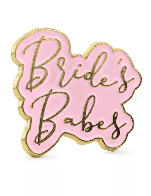 Photo du produit Pin's Bride babes rose et doré 3,5 x 3 cm