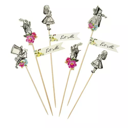 Photo du produit 12 Pics en bois Alice au Pays imaginaire